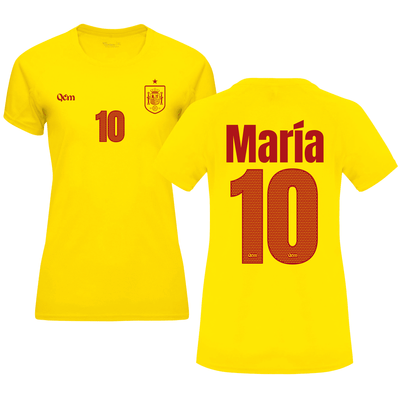 Camiseta de fútbol para mujer personalizada estilo España – no oficial