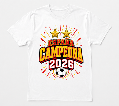 Camiseta España Campeona 2026 de Fútbol para Adulto y Niño