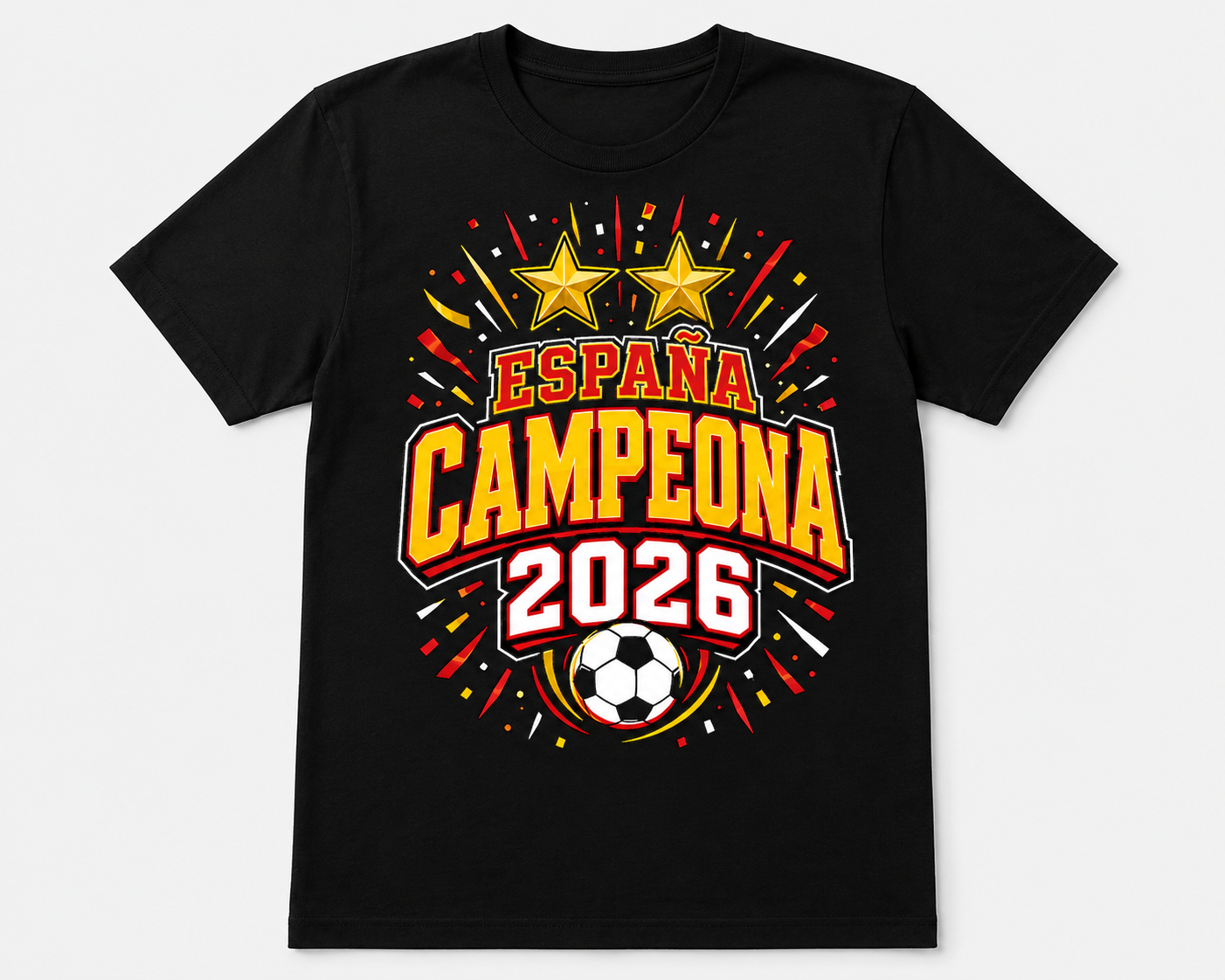 Camiseta España Campeona 2026 de Fútbol para Adulto y Niño