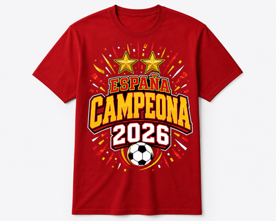 Camiseta España Campeona 2026 de Fútbol para Adulto y Niño