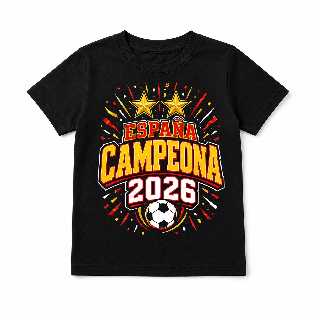 Camiseta España Campeona 2026 de Fútbol para Adulto y Niño