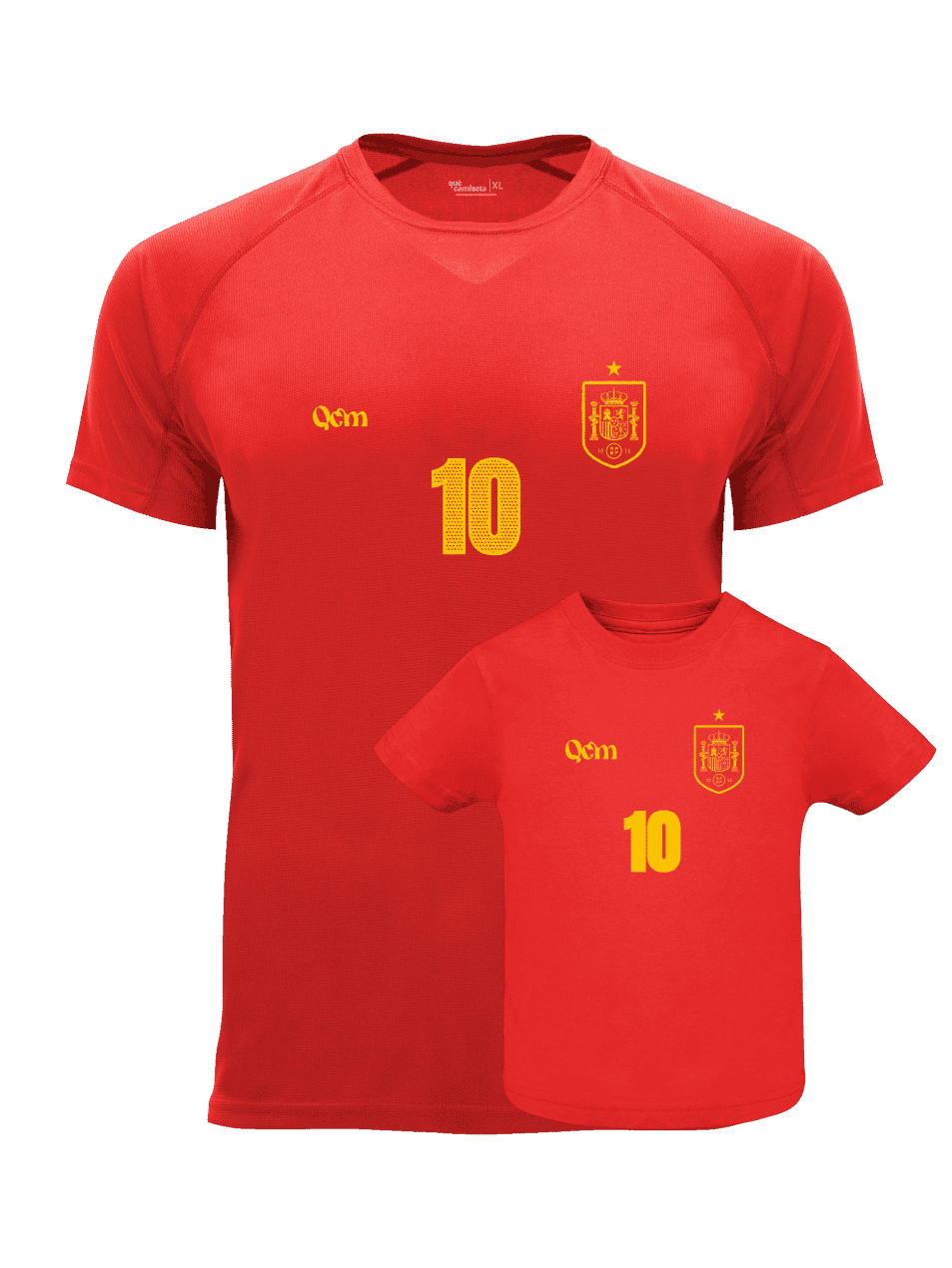 Pack camisetas España personalizadas adulto unisex y bebé