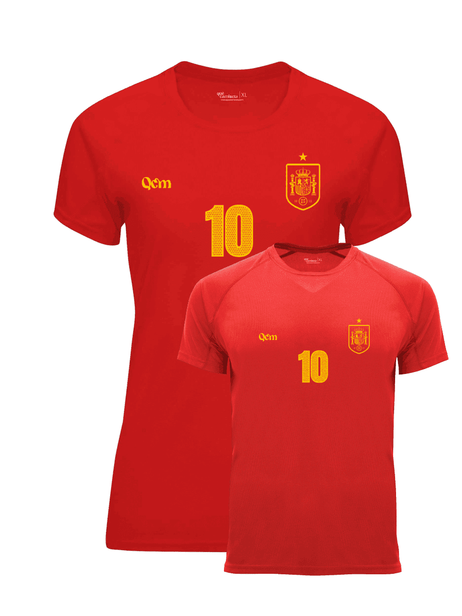 Pack camisetas España personalizadas mujer y niño