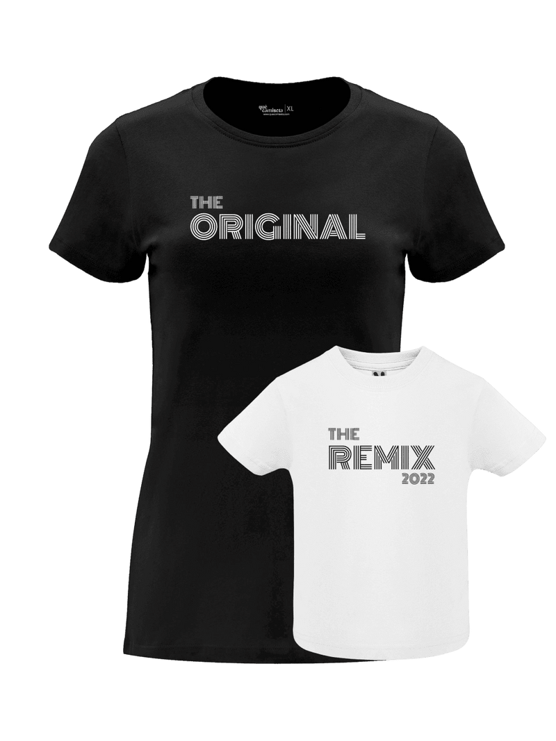 Pack Día de la Madre con camiseta para mamá y body o camiseta para bebé a juego. Diseño original y remix.