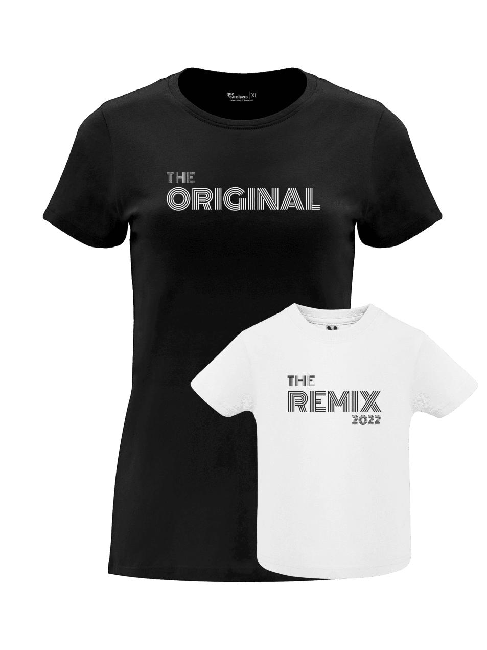 Pack Día de la Madre con camiseta para mamá y body o camiseta para bebé a juego. Diseño original y remix.