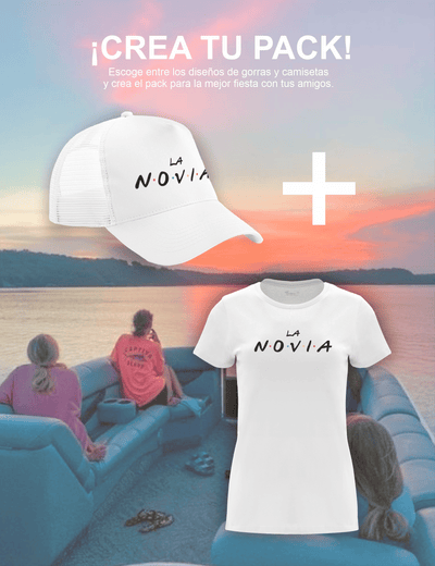 Pack gorra y camiseta Friends, La Novia – Despedida de soltera