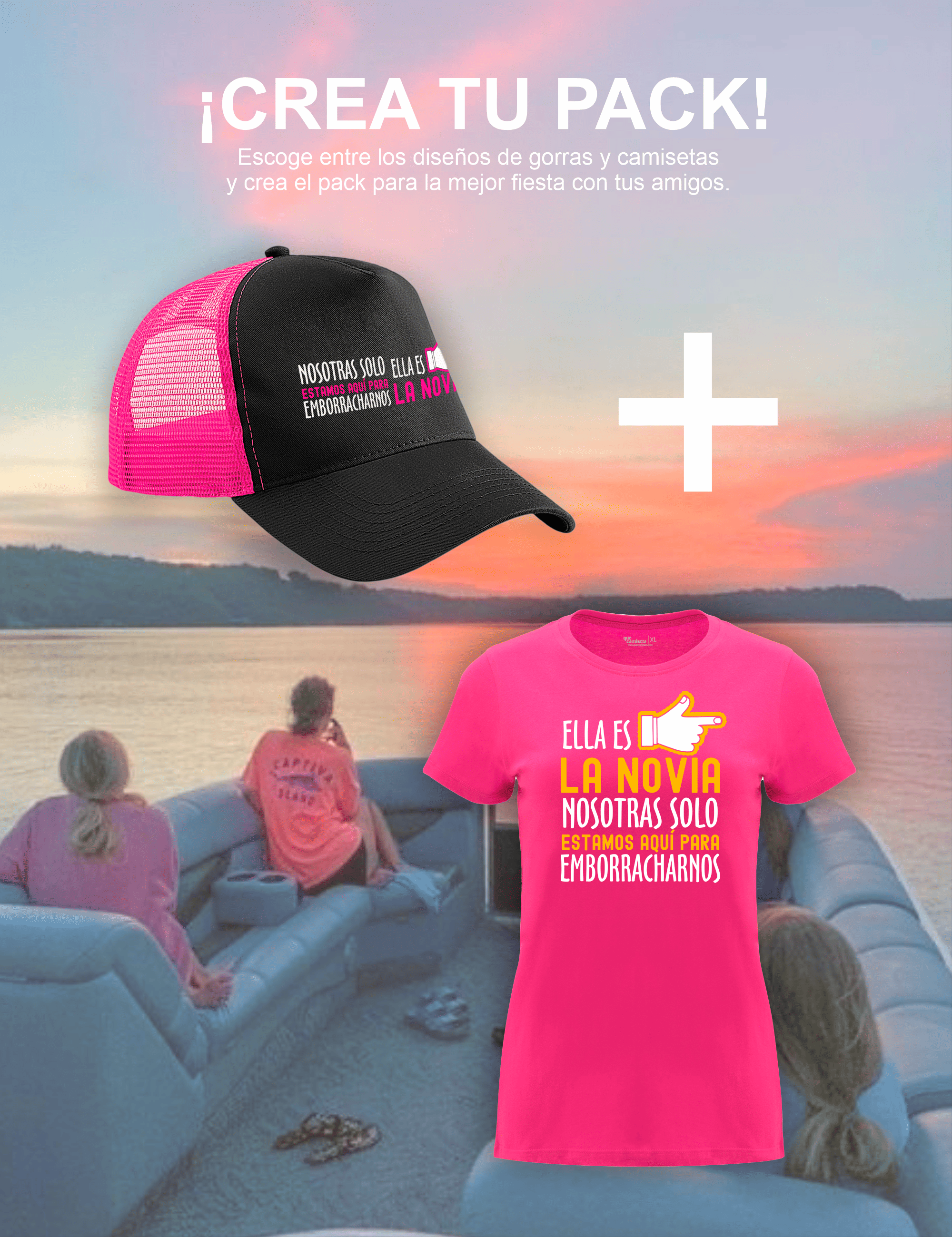 Pack gorra y camiseta La Novia No Soy Yo – Despedida de soltera