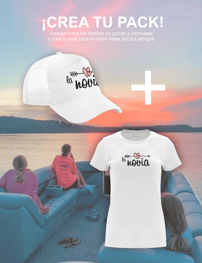 Pack gorra y camiseta La Novia – Despedida de soltera