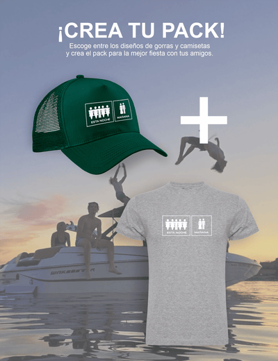 Pack gorra y camiseta Hoy y Mañana – Despedida de soltero