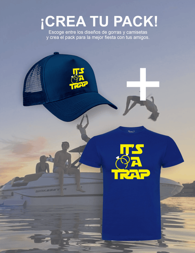 Pack gorra y camiseta It's a Trap – Despedida de soltero