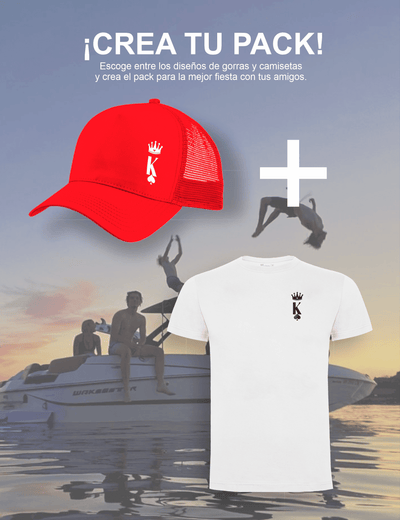 Pack gorra y camiseta Rey – Despedida de soltero