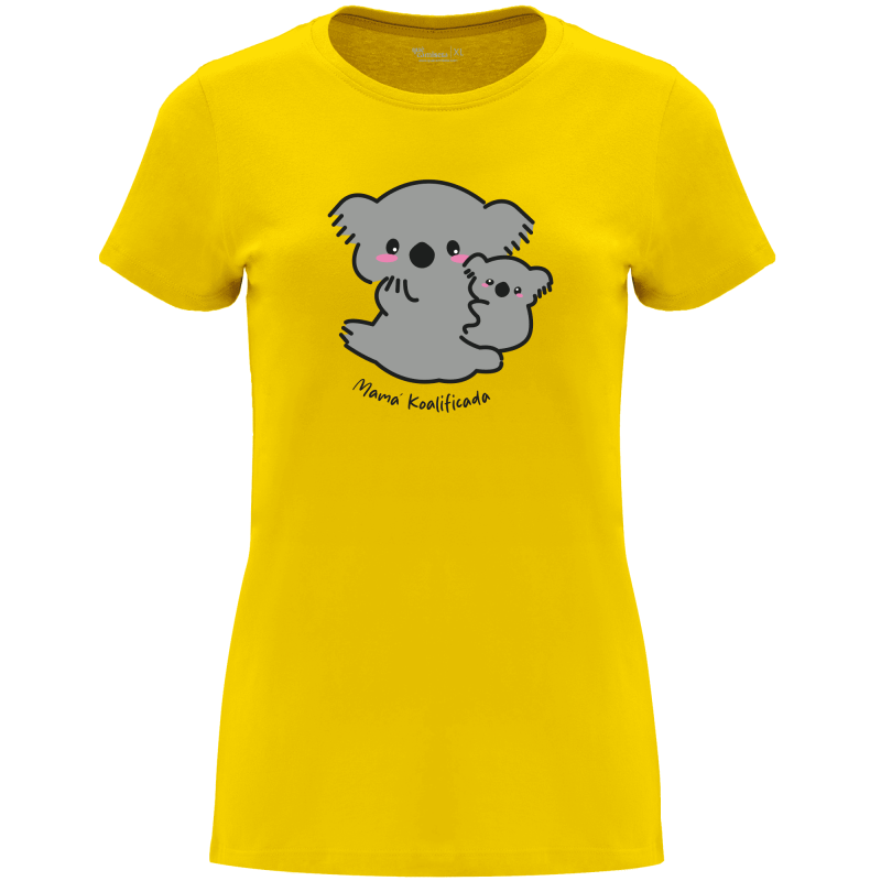 Camiseta Mamá Koalificada en color Amarillo para el Día de la Madre