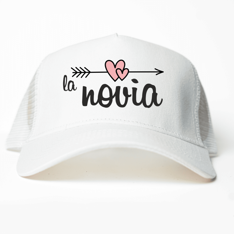 Gorra trucker La Novia color blanco - Vista frontal